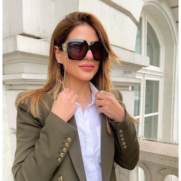 Gucci Accessories - NEW Gucci GG1022S Black Chain Oversized Logo Sunglasses